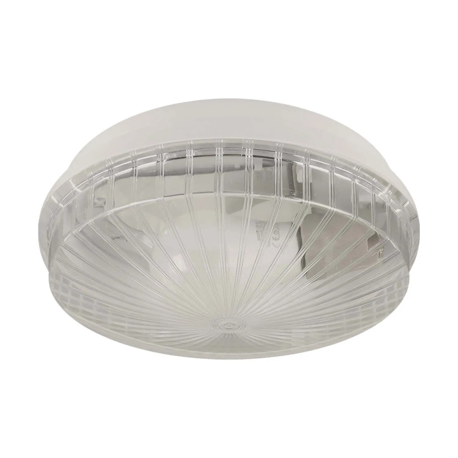 Struhm Plafoniera zewnętrzna MONTE 60 CLEAR I 1xE27 IP65 śr. 23cm biała