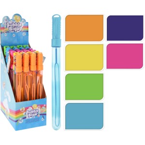 Bubble Blow patyczek do robienia baniek mydlanych na ekspozycji, różne kolory.
