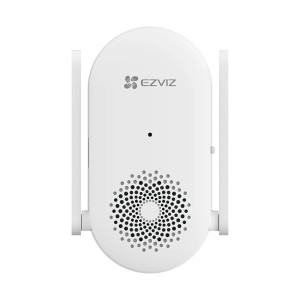Ezviz CH1 Dzwonek WLAN do DB2: Biały dzwonek z antenami do użytku wewnątrz.