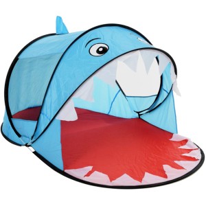 Niebieski namiot do zabawy w kształcie rekina dla dzieci, z kategorii "Dalszy sprzęt do zabawy".