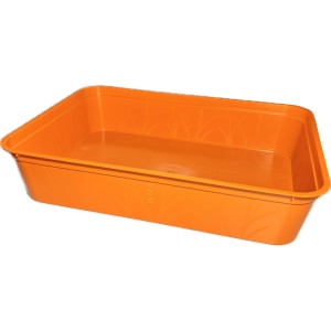 Pomarańczowy OBI Bring-Back Box, 38x28x8 cm, na rośliny i inne. Praktyczny pojemnik.