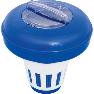 Bestway Flowclear Dozownik pływający do tabletek basenowych do 7,6 cm, niebiesko-biały