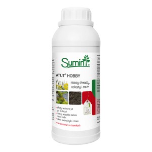 Butelka Sumiń Atut Hobby środek chwastobójczy do ogrodu, 1 litr.