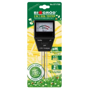 Biogród 2w1 tester gleby do pomiaru pH i żyzności. Akcesoria do doniczek.