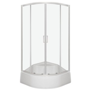 Kabina półokrągła Aruba chrom 5mm 200x80x80