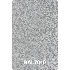 Szara mata ogrodzeniowa t.b.t. o lekkiej strukturze, odcień RAL 7040.