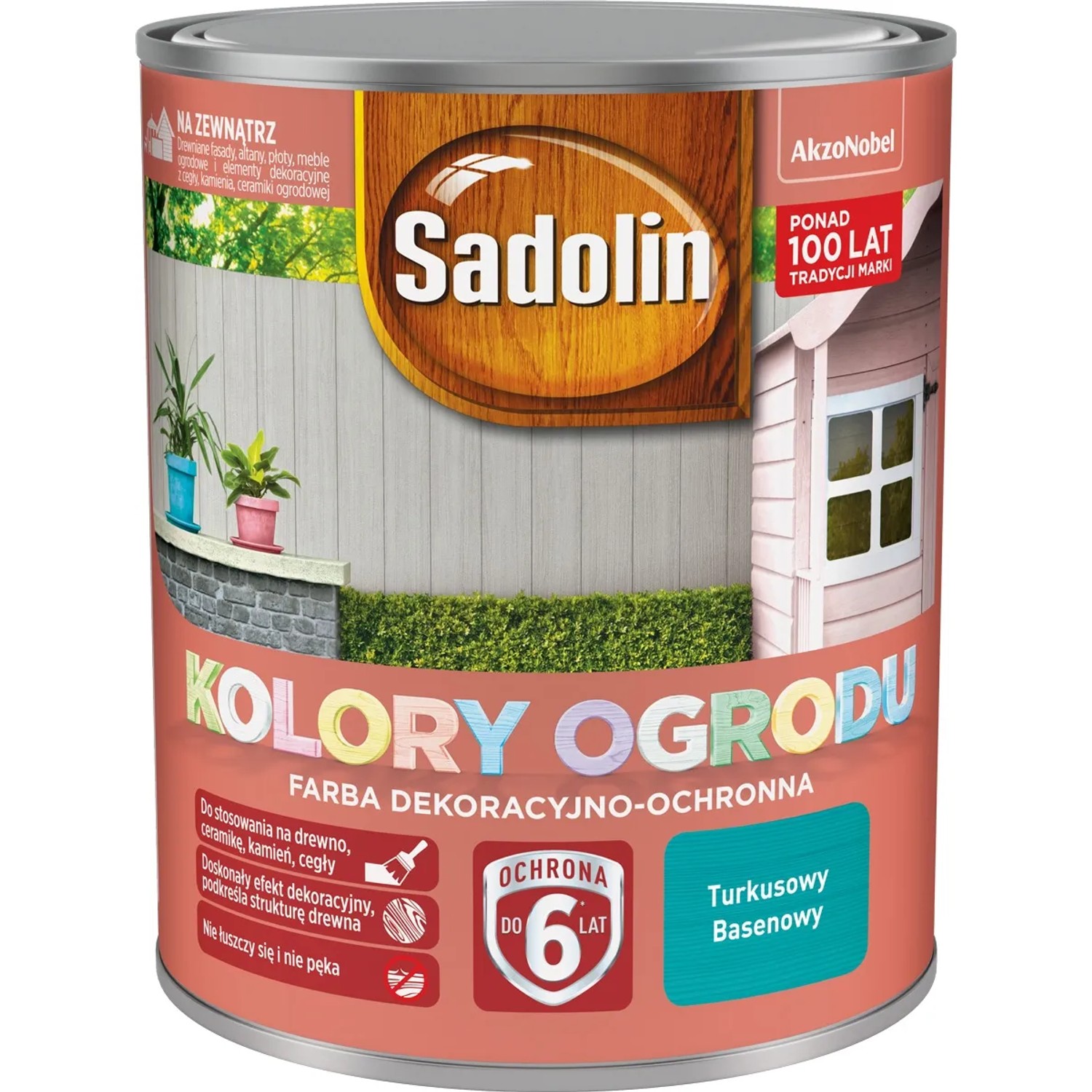 Sadolin Kolory ogrodu farba do drewna turkusowy basen 700 ml