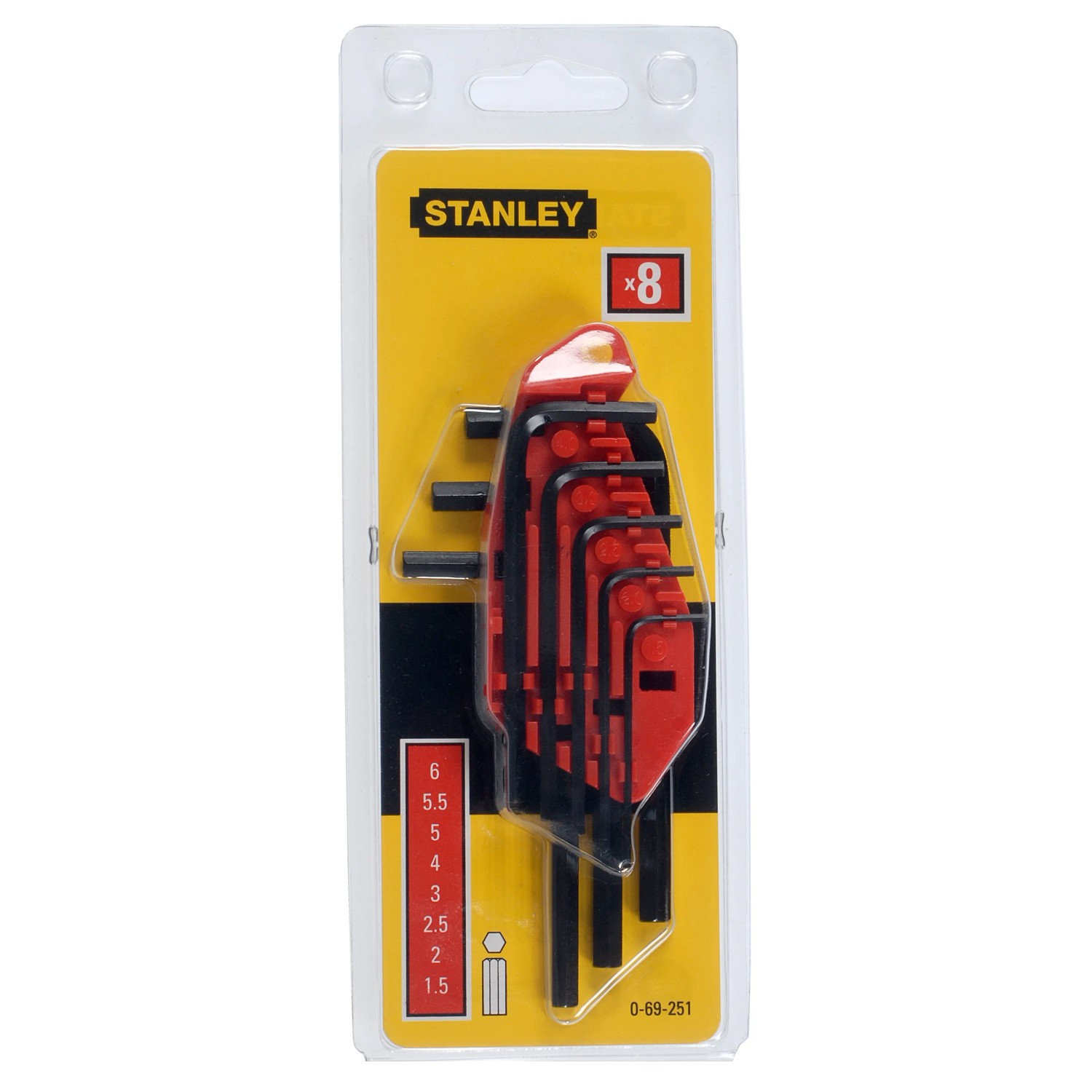 Stanley Klucze sześciokątne kpl. 8 szt.  1,5-6 mm