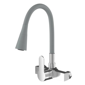 Granitan Bateria kuchenna ścienna Flexo szara