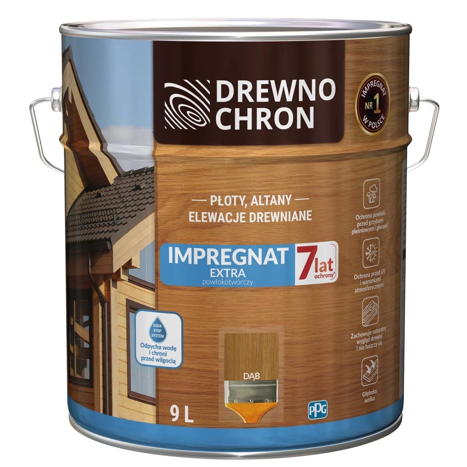 Drewnochron Impregnat Extra powłokotwórczy dąb - 9L