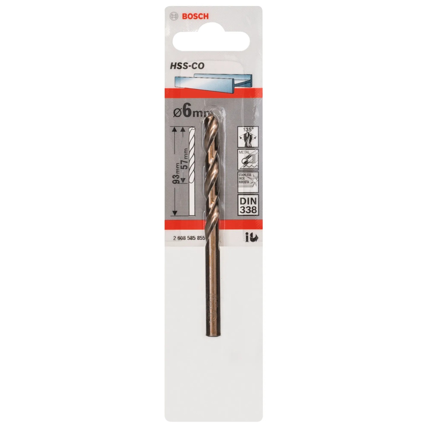 Bosch Professional Wiertło do metalu HSS-Co 6 x 93 mm