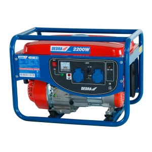 Agregat prądotwórczy t.b.t. niebiesko-czerwony o mocy 2200W.