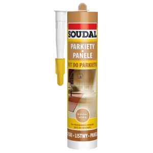 Klej do parkietu i paneli Soudal, kolor wiśnia/olcha, do akcesoriów do montażu podłóg.