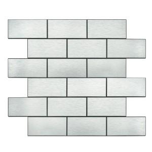 Mozaika ścienna samoprzylepna płytka  Srebrna 30x30