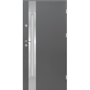 Próbka powierzchni Splendoor Thermospace Biały do drzwi zewnętrznych, widok szczegółowy.