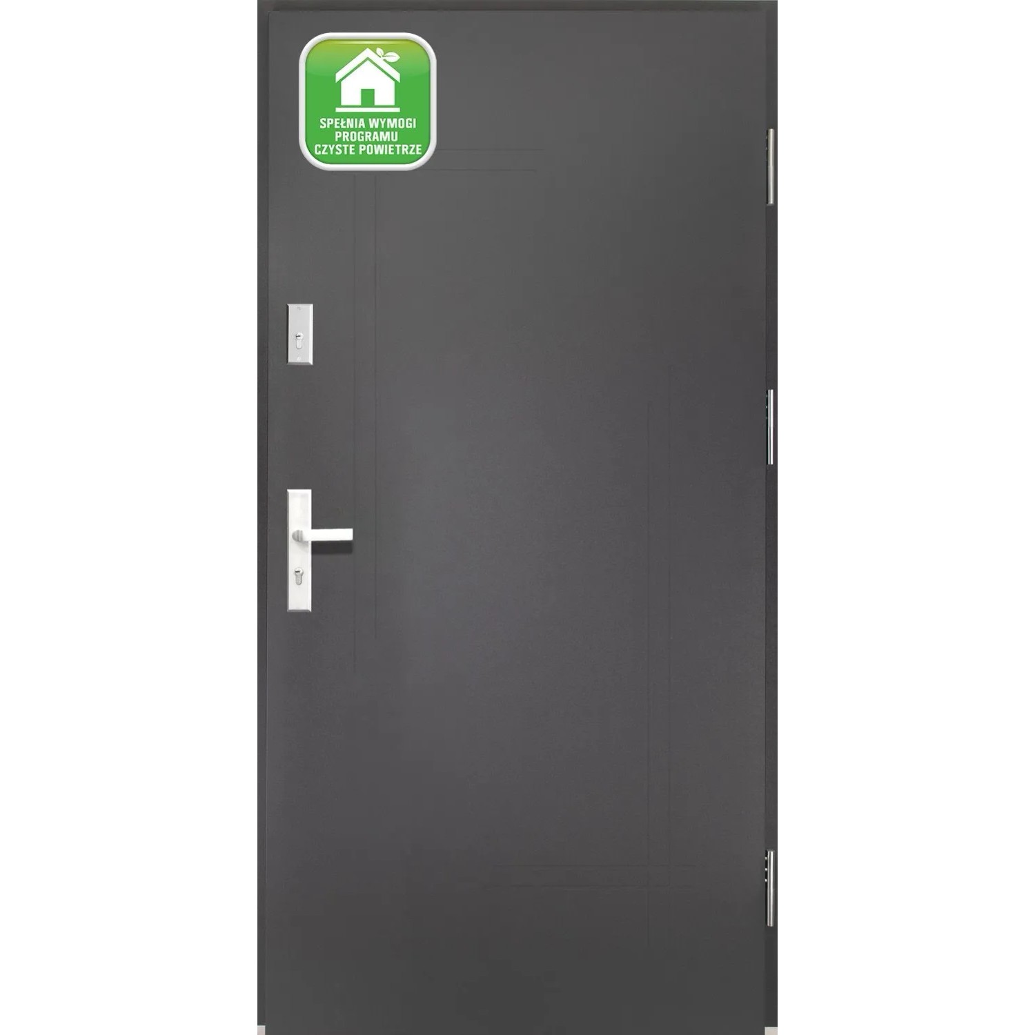 Splendoor Drzwi zewnętrzne Hash Antracyt 90P otwierane na zewn. 103x208