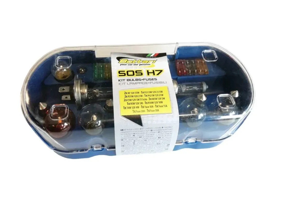 Coffret 30 Pièces Ampoules 24V H7 – Pour Camion, Avec Fusibles, Kit De Dépannage