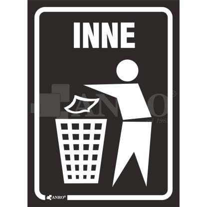 Brik Naklejka na kosz Inne czarna 15 cm x 20 cm
