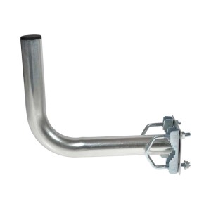 Metalowy uchwyt satelitarny do akcesoriów wideo, kształt L z uchwytami montażowymi.