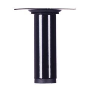 Czarna noga do stołu Hettich, Ø 30 mm, wysokość 100 mm, do mebli.