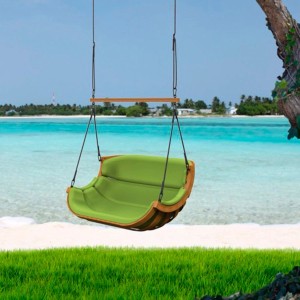 Fotel wiszący ALPHA 2 z belką prostą zielony