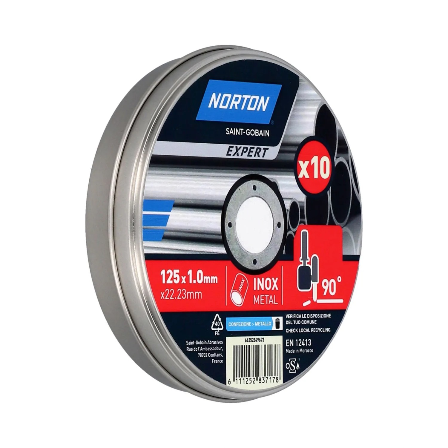 Norton Tarcza korundowa do cięcia stali - śr. 125 mm