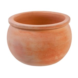 Doniczka t.b.t. z terakoty, okrągły kształt.