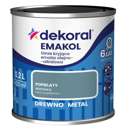 Dekoral Emalia Emakol Strong popielaty matowy 200 ml