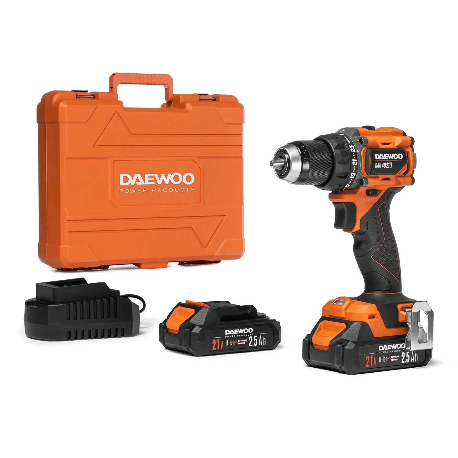 DAEWOO Wiertarko-wkrętarka akumulatorowa DAA 4021 Li Set 21V 2x2,5 Ah