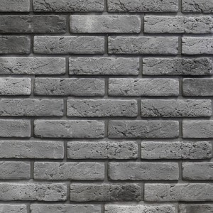 Szara ściana z cegły t.b.t. do dekoracyjnego projektowania ścian.