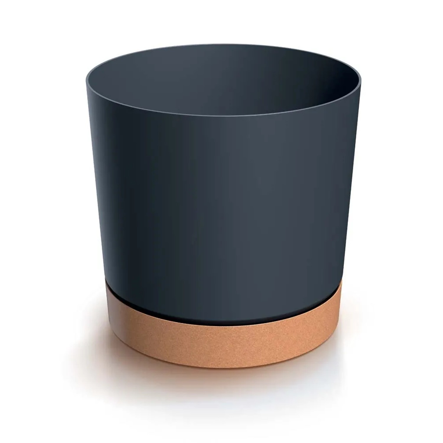Prosperplast Doniczka Tubo P antracytowa/brązowa - 18 cm