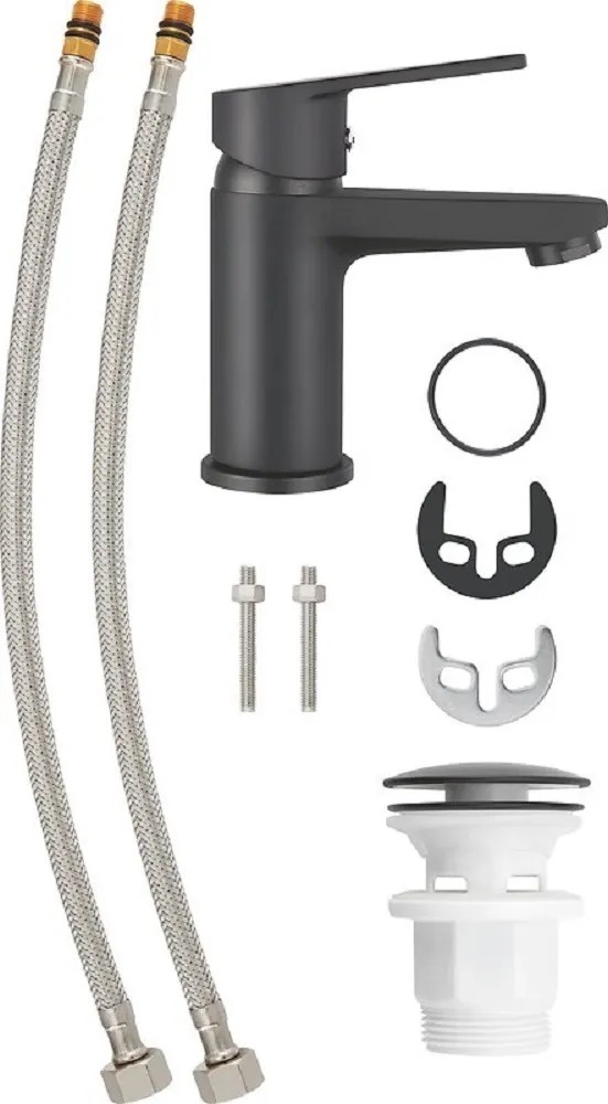 bateria umywalkowa czarny baliv zen