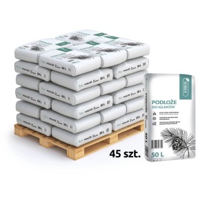 Paleta z workami ziemi do roślin. Idealna do roślin zielonych.