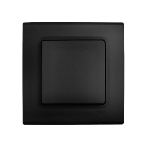 Czarny włącznik t.b.t. do oświetlenia i urządzeń.
