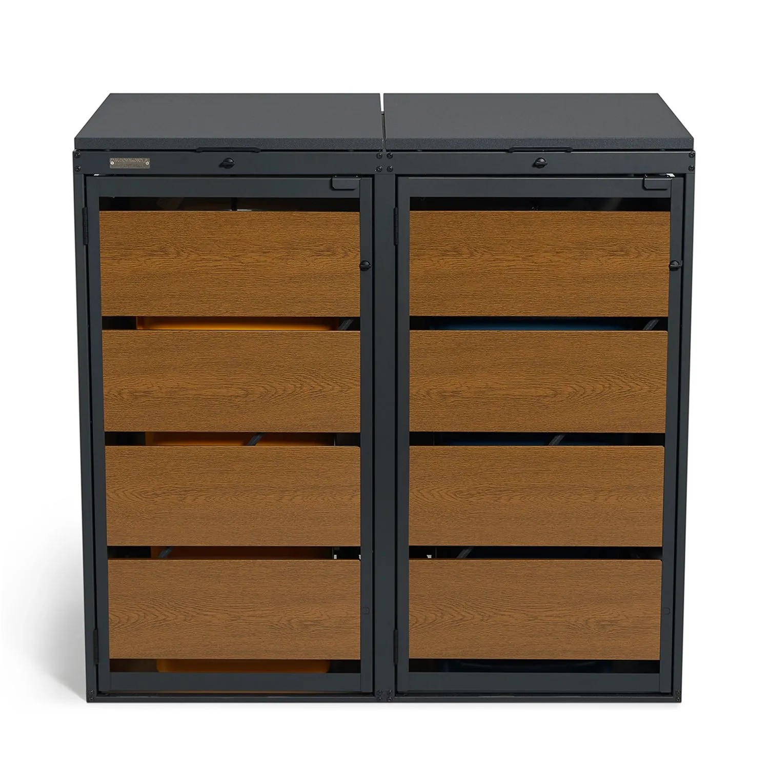 Zabudowa koszy 240 l złoty dąb - 126,5x139x83 cm
