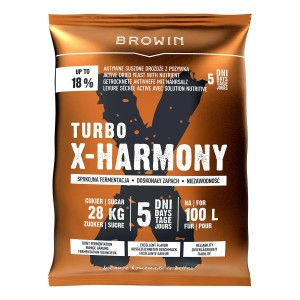 Drożdże Browin Turbo X-Harmony do wina i fermentacji, do 18% alkoholu.