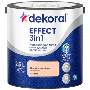 Dekoral Effect 3w1 farba do ścian, odcień 32. Jasny łososiowy (Łososiowy), puszka 2,5L.