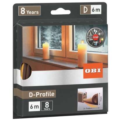Uszczelka Profil D brązowa 6 m
