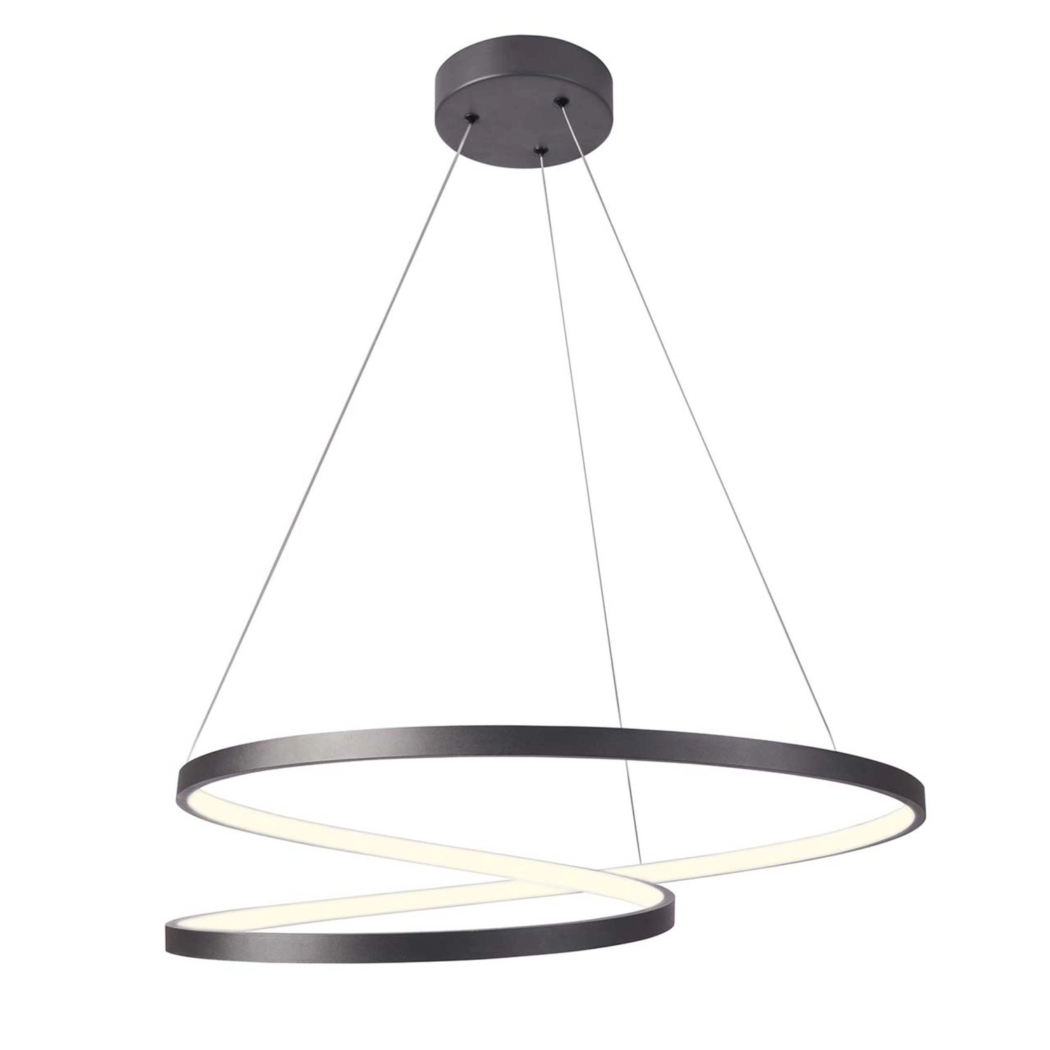 Goldlux Lampa wisząca LED ZEFIRA 52W 4000K 4900lm 60 cm antracytowa