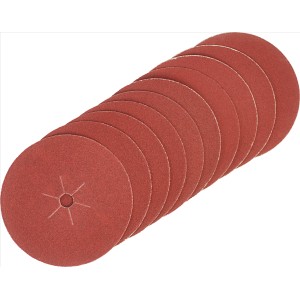 Zestaw tarcz szlifierskich LUX, 10 czerwonych tarcz (125 mm) do wiertarek, drobnoziarniste.