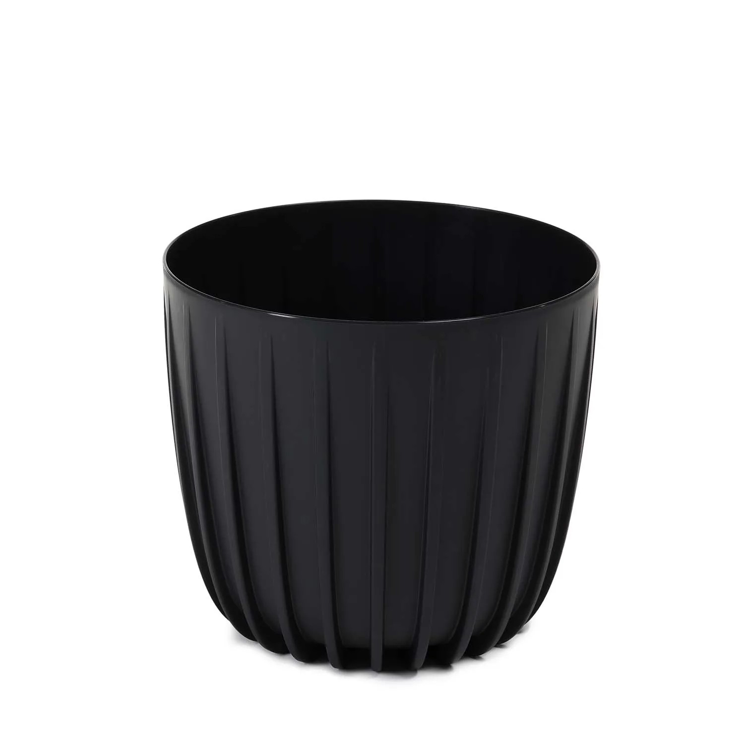 Osłonka Mira niska czarna recycled - śr. 16 cm