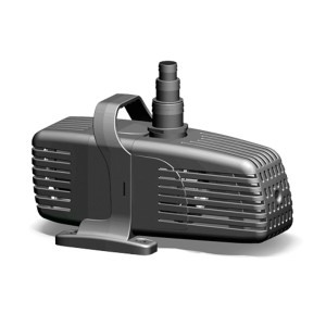 Szara pompa do oczka wodnego.