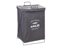 Kosz na pranie szary składany - LKO-08