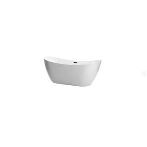 Wanna Malta 150 wolnostojąca biała czarny 150 x 80