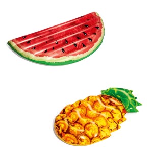 t.b.t. Materace dmuchane: Wzór arbuz i ananas dla zabawy w wodzie.