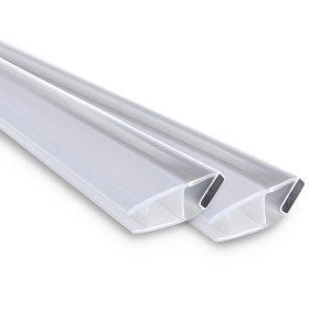 Uszczelka do kabiny prysznicowej t.b.t., przezroczysta i srebrna.