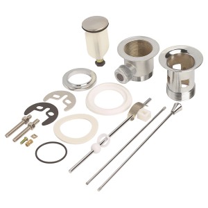 t.b.t. do baterii umywalkowej, różne elementy metalowe i plastikowe.