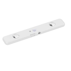 Biała lampa podszafkowa LED z czujnikiem ruchu i portem USB.
