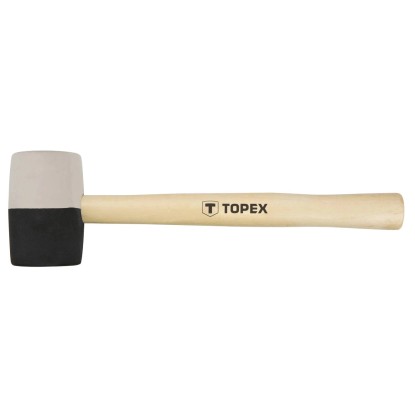 Topex Młotek gumowy 450g śr. 58 mm biało-czarny