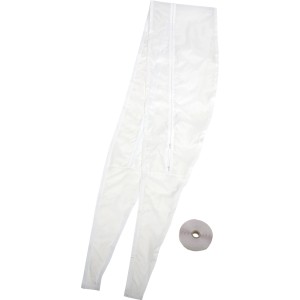 t.b.t. Akcesorium do klimatyzacji, biały pas materiału z zamkiem błyskawicznym i rzepem.